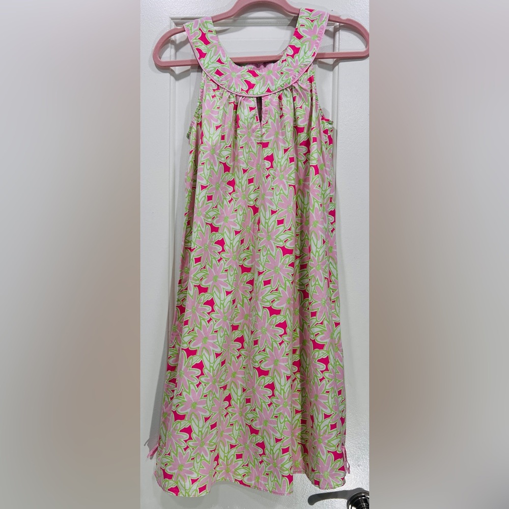 Lilly Pulitzer Womens Pink Floral Sleeveless Halter A-Line Dress Size XS